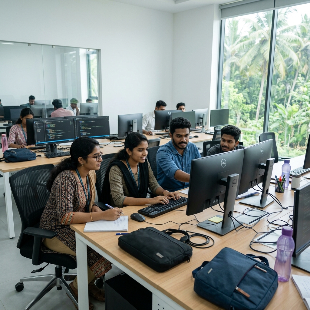 BCA Students in Kerala Tech Lab